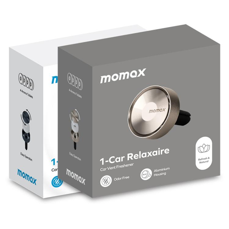 MOMAX CR12 1-Car Relaxaire Small Ring Aluminum Alloy Air Outlet Aromatherapy(Titanium Gold) - Air Freshener by MOMAX | Online Shopping UK | buy2fix