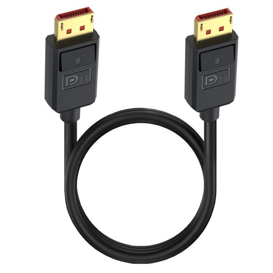 DP2.1 to DP2.1 Straight 52Gbps 16K 30Hz DisplayPort Extension Adapter Cable, Length: 50cm(Black)