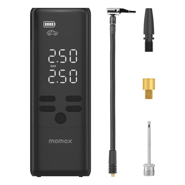MOMAX CR16D 1-Move Support Car Digital Display Portable Smart Electric Wireless Air Pump(Black) - Inflatable Pump by MOMAX | Online Shopping UK | buy2fix