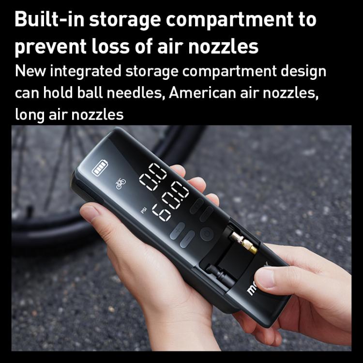 MOMAX CR16D 1-Move Support Car Digital Display Portable Smart Electric Wireless Air Pump(Black) - Inflatable Pump by MOMAX | Online Shopping UK | buy2fix