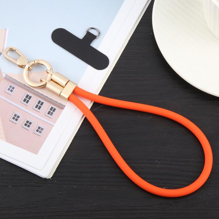 Adjustable Silicone Phone Anti-lost Short Lanyard(Orange) - Lanyards & Wrist Straps by buy2fix | Online Shopping UK | buy2fix