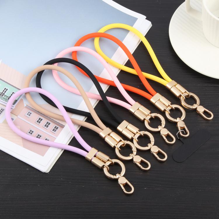 Adjustable Silicone Phone Anti-lost Short Lanyard(Black) - Lanyards & Wrist Straps by buy2fix | Online Shopping UK | buy2fix