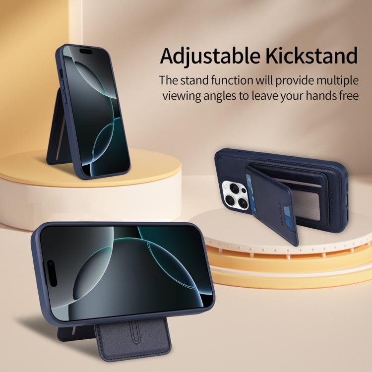 For iPhone 16 Pro Max BETOPNICE Vertical Flip Detachable MagSafe Wallet Phone Case(Blue) - iPhone 16 Pro Max Cases by BETOPNICE | Online Shopping UK | buy2fix
