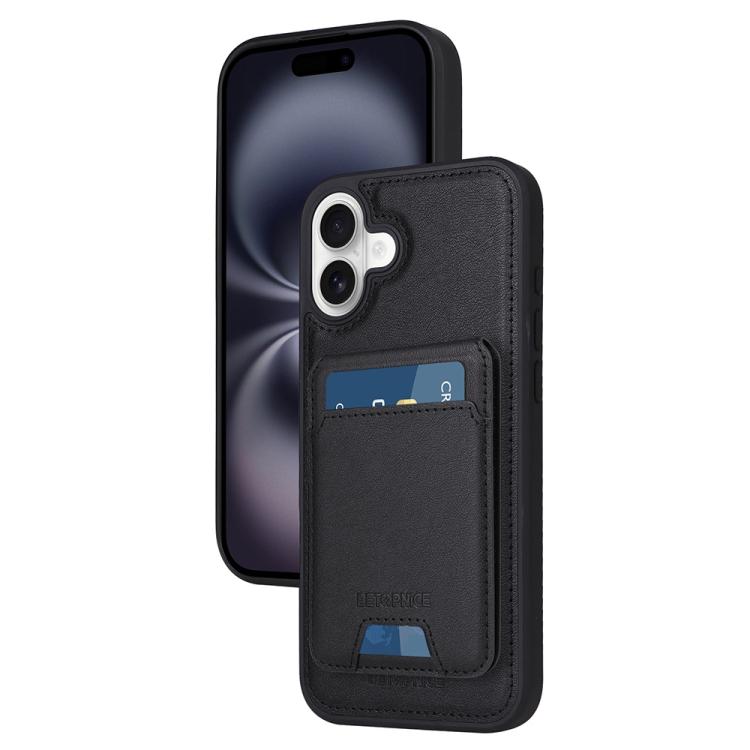 For iPhone 16 Plus BETOPNICE Vertical Flip Detachable MagSafe Wallet Phone Case(Black) - iPhone 16 Plus Cases by BETOPNICE | Online Shopping UK | buy2fix