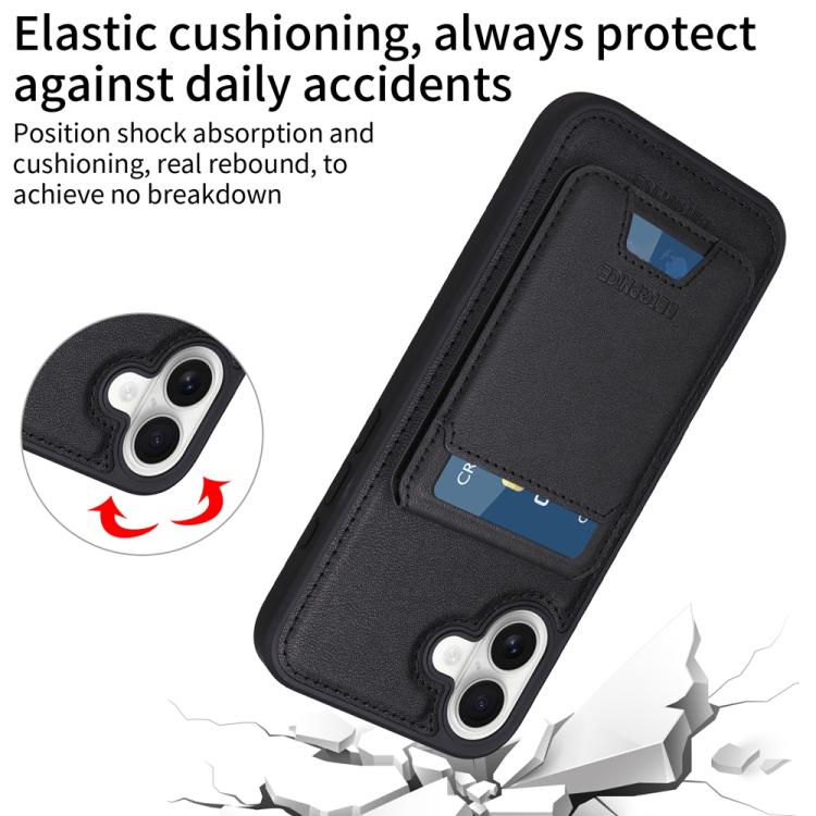 For iPhone 16 Plus BETOPNICE Vertical Flip Detachable MagSafe Wallet Phone Case(Black) - iPhone 16 Plus Cases by BETOPNICE | Online Shopping UK | buy2fix