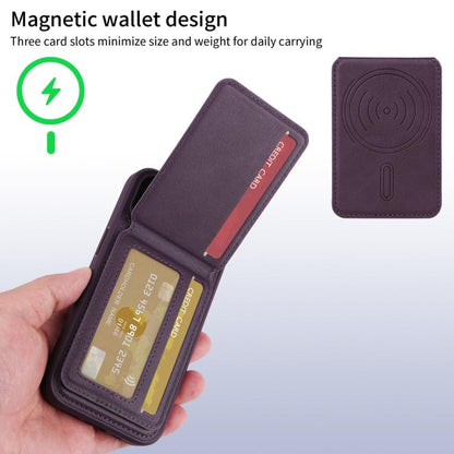 For iPhone 16 BETOPNICE Vertical Flip Detachable MagSafe Wallet Phone Case(Purple) - iPhone 16 Cases by BETOPNICE | Online Shopping UK | buy2fix