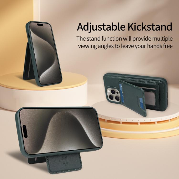 For iPhone 15 Pro Max BETOPNICE Vertical Flip Detachable MagSafe Wallet Phone Case(Green) - iPhone 15 Pro Max Cases by BETOPNICE | Online Shopping UK | buy2fix