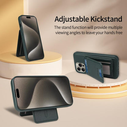 For iPhone 15 Pro Max BETOPNICE Vertical Flip Detachable MagSafe Wallet Phone Case(Green) - iPhone 15 Pro Max Cases by BETOPNICE | Online Shopping UK | buy2fix