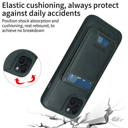 For iPhone 15 Plus BETOPNICE Vertical Flip Detachable MagSafe Wallet Phone Case(Green) - iPhone 15 Plus Cases by BETOPNICE | Online Shopping UK | buy2fix