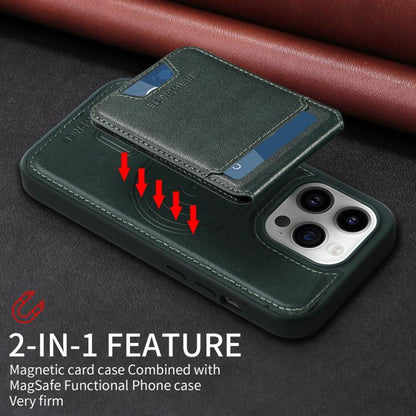 For iPhone 14 Pro BETOPNICE Vertical Flip Detachable MagSafe Wallet Phone Case(Green) - iPhone 14 Pro Cases by BETOPNICE | Online Shopping UK | buy2fix