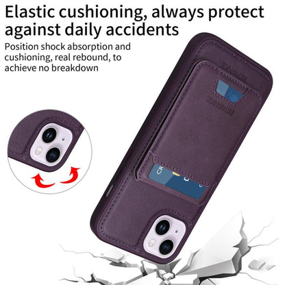 For iPhone 14 Plus BETOPNICE Vertical Flip Detachable MagSafe Wallet Phone Case(Purple) - iPhone 14 Plus Cases by BETOPNICE | Online Shopping UK | buy2fix