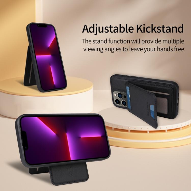 For iPhone 13 Pro BETOPNICE Vertical Flip Detachable MagSafe Wallet Phone Case(Black) - iPhone 13 Pro Cases by BETOPNICE | Online Shopping UK | buy2fix