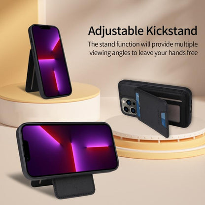 For iPhone 13 Pro BETOPNICE Vertical Flip Detachable MagSafe Wallet Phone Case(Black) - iPhone 13 Pro Cases by BETOPNICE | Online Shopping UK | buy2fix