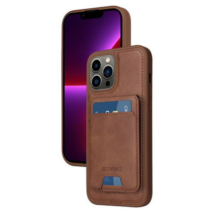 For iPhone 13 Pro Max BETOPNICE Vertical Flip Detachable MagSafe Wallet Phone Case(Brown) - iPhone 13 Pro Max Cases by BETOPNICE | Online Shopping UK | buy2fix