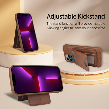 For iPhone 13 Pro Max BETOPNICE Vertical Flip Detachable MagSafe Wallet Phone Case(Brown) - iPhone 13 Pro Max Cases by BETOPNICE | Online Shopping UK | buy2fix