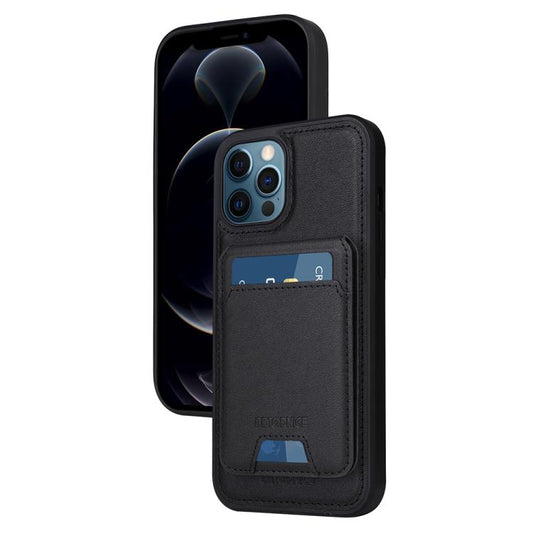 For iPhone 12 Pro Max BETOPNICE Vertical Flip Detachable MagSafe Wallet Phone Case(Black) - iPhone 12 Pro Max Cases by BETOPNICE | Online Shopping UK | buy2fix