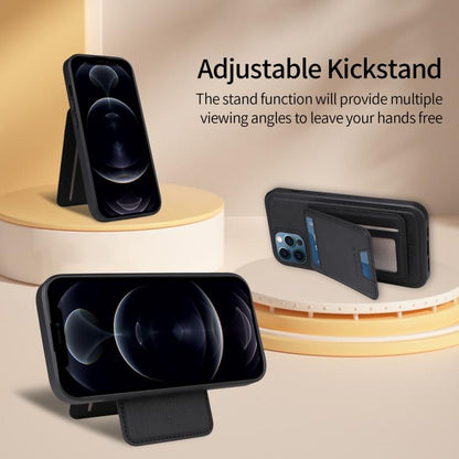 For iPhone 12 Pro Max BETOPNICE Vertical Flip Detachable MagSafe Wallet Phone Case(Black) - iPhone 12 Pro Max Cases by BETOPNICE | Online Shopping UK | buy2fix