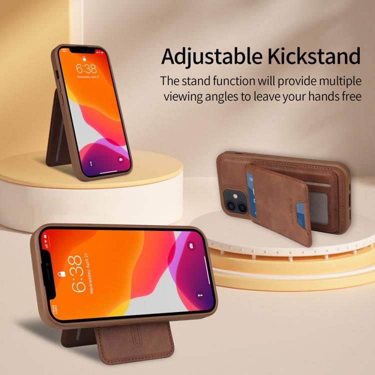 For iPhone 12 / 12 Pro BETOPNICE Vertical Flip Detachable MagSafe Wallet Phone Case(Brown) - iPhone 12 / 12 Pro Cases by BETOPNICE | Online Shopping UK | buy2fix