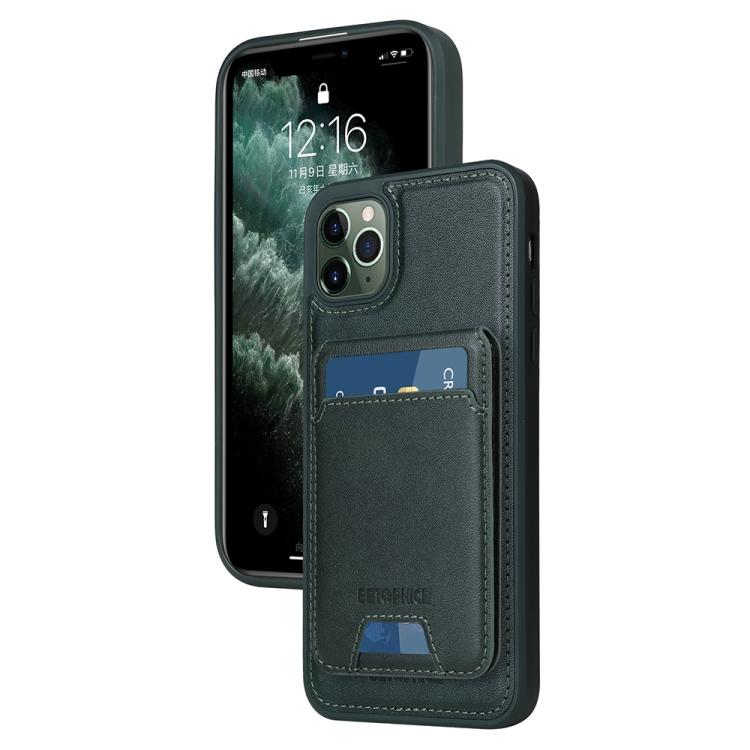 For iPhone 11 Pro Max BETOPNICE Vertical Flip Detachable MagSafe Wallet Phone Case(Green) - iPhone 11 Pro Max Cases by BETOPNICE | Online Shopping UK | buy2fix