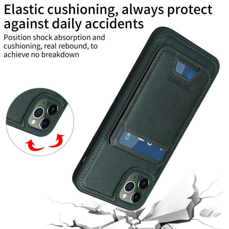 For iPhone 11 Pro Max BETOPNICE Vertical Flip Detachable MagSafe Wallet Phone Case(Green) - iPhone 11 Pro Max Cases by BETOPNICE | Online Shopping UK | buy2fix