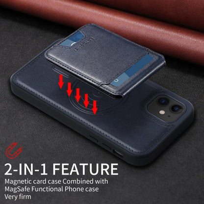 For iPhone 11 BETOPNICE Vertical Flip Detachable MagSafe Wallet Phone Case(Blue) - iPhone 11 Cases by BETOPNICE | Online Shopping UK | buy2fix