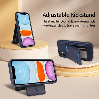 For iPhone 11 BETOPNICE Vertical Flip Detachable MagSafe Wallet Phone Case(Blue) - iPhone 11 Cases by BETOPNICE | Online Shopping UK | buy2fix