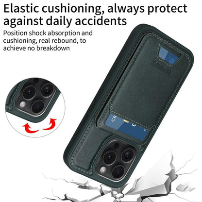 For iPhone 15 Pro BETOPNICE Vertical Flip Detachable MagSafe Wallet Phone Case(Green) - iPhone 15 Pro Cases by BETOPNICE | Online Shopping UK | buy2fix