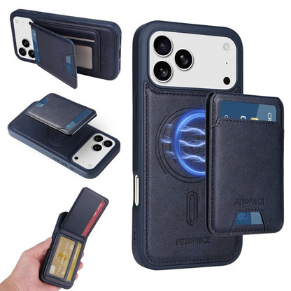 For iPhone 17 Pro Max BETOPNICE Vertical Flip Detachable MagSafe Wallet Phone Case(Blue) - iPhone 17 Pro Max Cases by BETOPNICE | Online Shopping UK | buy2fix