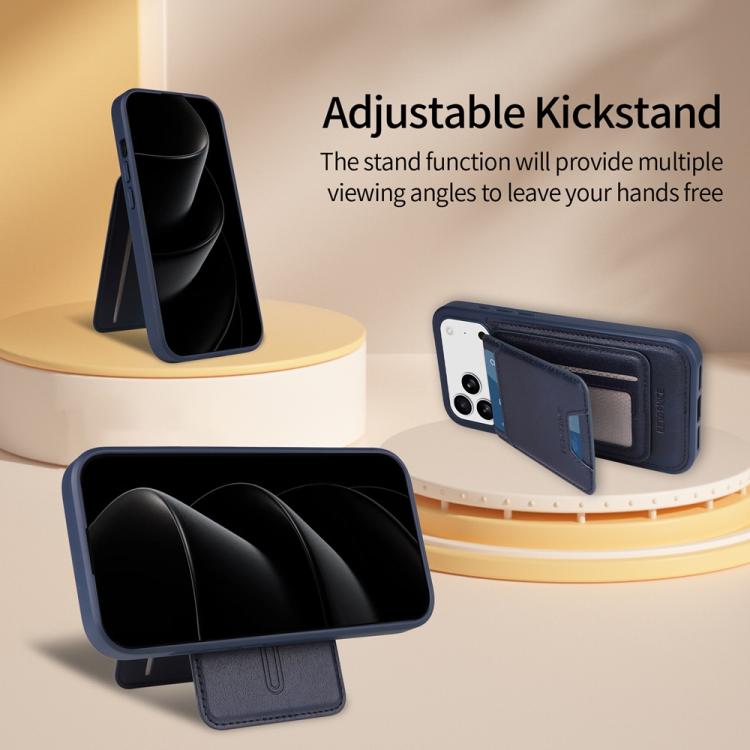 For iPhone 17 Pro Max BETOPNICE Vertical Flip Detachable MagSafe Wallet Phone Case(Blue) - iPhone 17 Pro Max Cases by BETOPNICE | Online Shopping UK | buy2fix