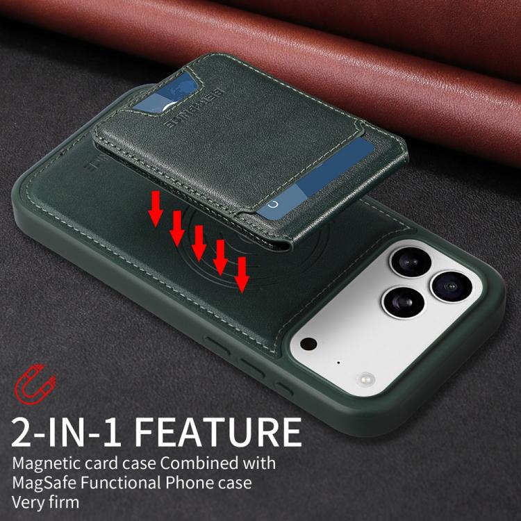For iPhone 17 Pro Max BETOPNICE Vertical Flip Detachable MagSafe Wallet Phone Case(Green) - iPhone 17 Pro Max Cases by BETOPNICE | Online Shopping UK | buy2fix