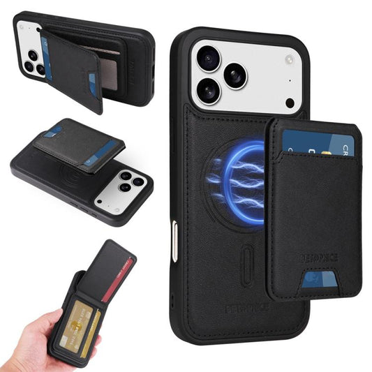 For iPhone 17 Pro Max BETOPNICE Vertical Flip Detachable MagSafe Wallet Phone Case(Black) - iPhone 17 Pro Max Cases by BETOPNICE | Online Shopping UK | buy2fix