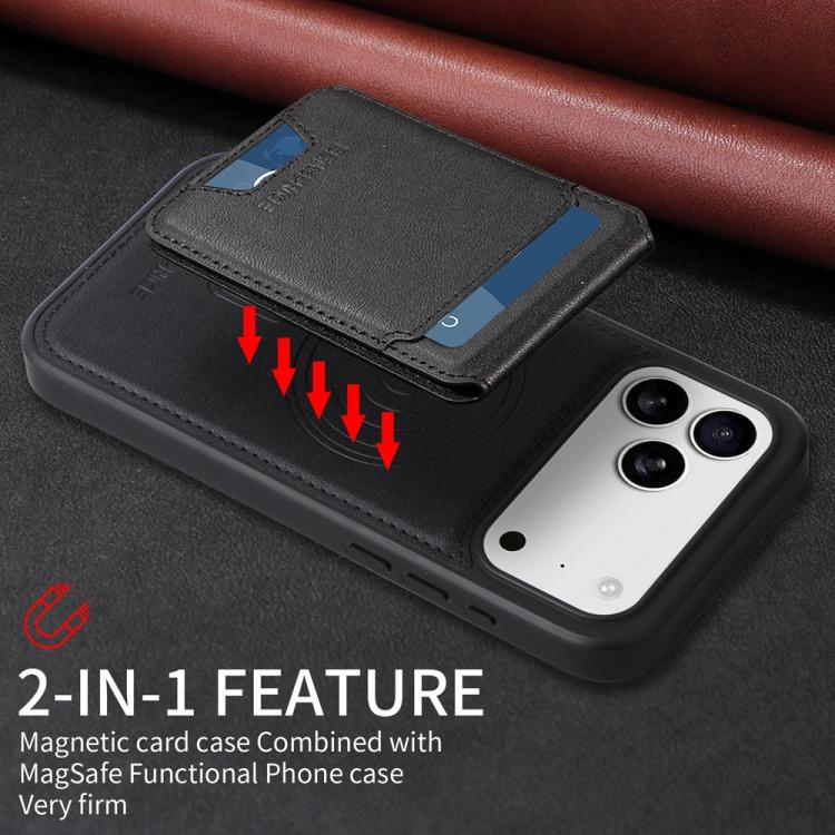 For iPhone 17 Pro Max BETOPNICE Vertical Flip Detachable MagSafe Wallet Phone Case(Black) - iPhone 17 Pro Max Cases by BETOPNICE | Online Shopping UK | buy2fix