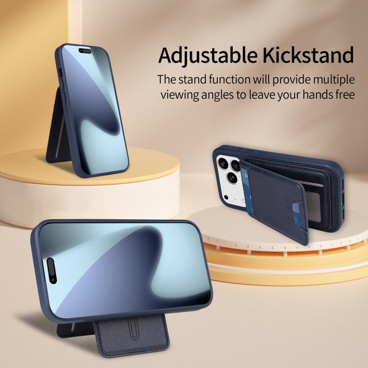 For iPhone 17 Pro BETOPNICE Vertical Flip Detachable MagSafe Wallet Phone Case(Blue) - iPhone 17 Pro Cases by BETOPNICE | Online Shopping UK | buy2fix