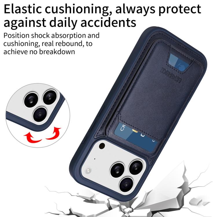For iPhone 17 Pro BETOPNICE Vertical Flip Detachable MagSafe Wallet Phone Case(Blue) - iPhone 17 Pro Cases by BETOPNICE | Online Shopping UK | buy2fix