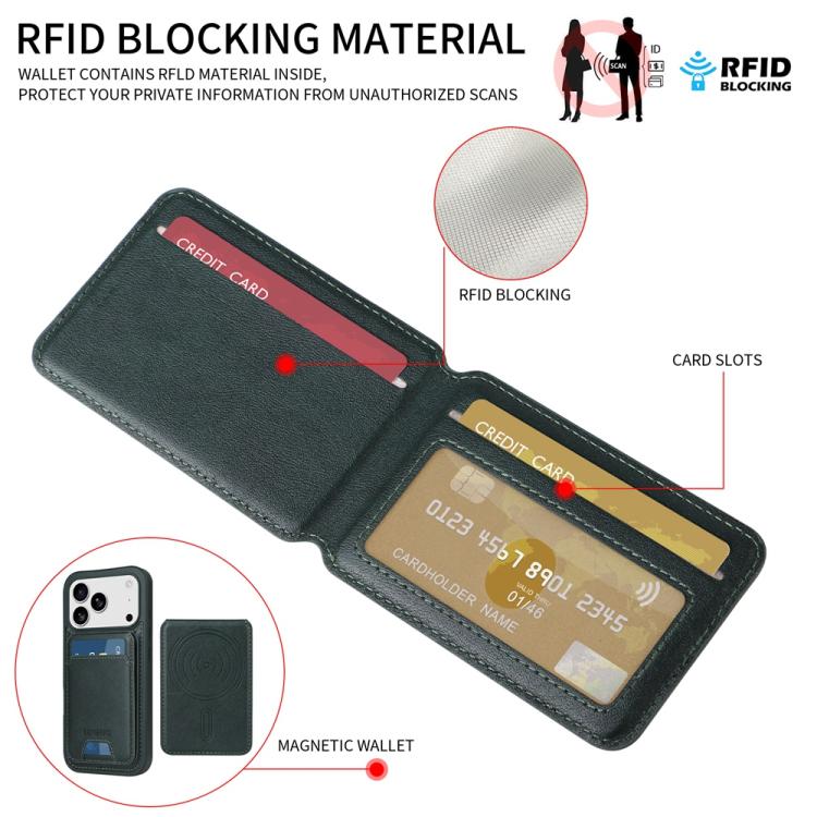 For iPhone 17 Pro BETOPNICE Vertical Flip Detachable MagSafe Wallet Phone Case(Green) - iPhone 17 Pro Cases by BETOPNICE | Online Shopping UK | buy2fix