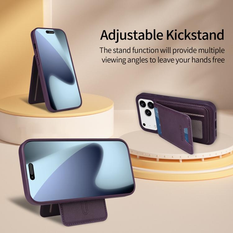 For iPhone 17 Pro BETOPNICE Vertical Flip Detachable MagSafe Wallet Phone Case(Purple) - iPhone 17 Pro Cases by BETOPNICE | Online Shopping UK | buy2fix