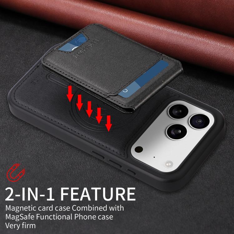 For iPhone 17 Pro BETOPNICE Vertical Flip Detachable MagSafe Wallet Phone Case(Black) - iPhone 17 Pro Cases by BETOPNICE | Online Shopping UK | buy2fix