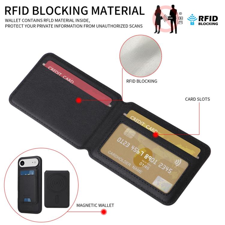 For iPhone Air BETOPNICE Vertical Flip Detachable MagSafe Wallet Phone Case(Black) - iPhone Air Cases by BETOPNICE | Online Shopping UK | buy2fix