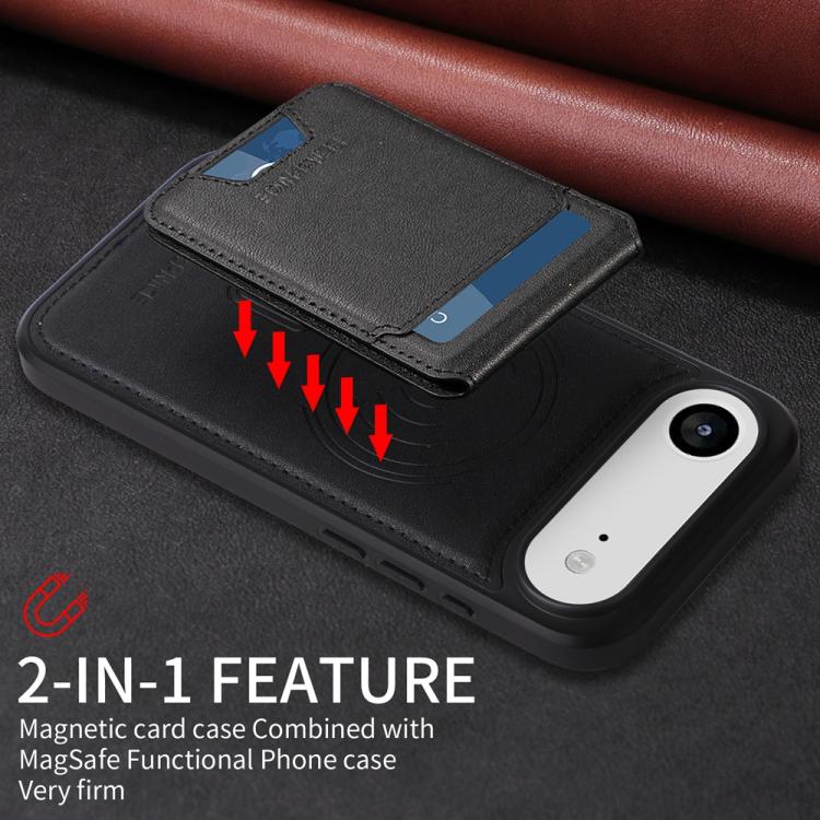 For iPhone Air BETOPNICE Vertical Flip Detachable MagSafe Wallet Phone Case(Black) - iPhone Air Cases by BETOPNICE | Online Shopping UK | buy2fix