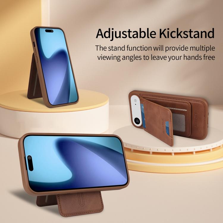 For iPhone Air BETOPNICE Vertical Flip Detachable MagSafe Wallet Phone Case(Brown) - iPhone Air Cases by BETOPNICE | Online Shopping UK | buy2fix