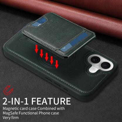 For iPhone 17 BETOPNICE Vertical Flip Detachable MagSafe Wallet Phone Case(Green) - iPhone 17 Cases by BETOPNICE | Online Shopping UK | buy2fix