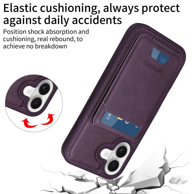 For iPhone 17 BETOPNICE Vertical Flip Detachable MagSafe Wallet Phone Case(Purple) - iPhone 17 Cases by BETOPNICE | Online Shopping UK | buy2fix