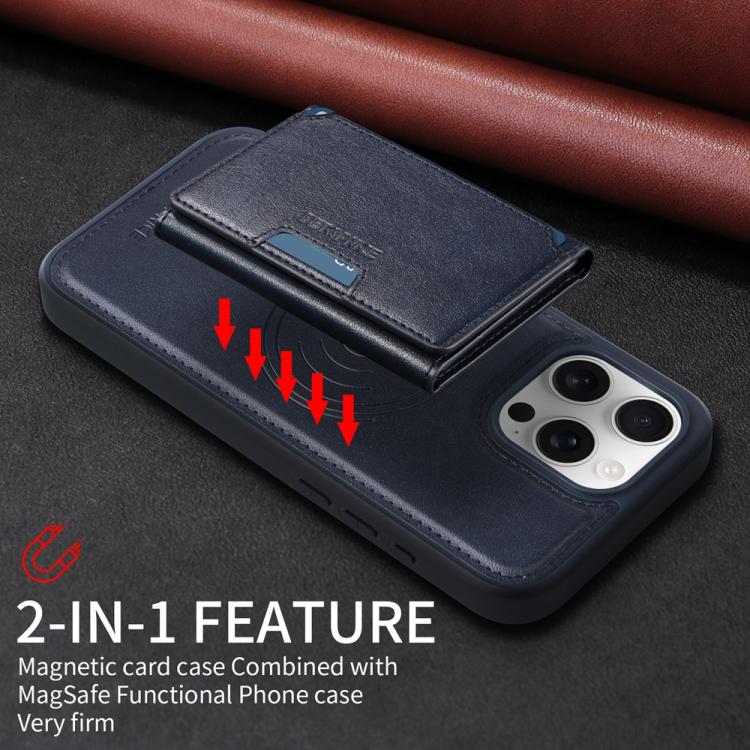 For iPhone 16 Pro Max BETOPNICE Horizontal Flip Detachable MagSafe Wallet Phone Case(Blue) - iPhone 16 Pro Max Cases by BETOPNICE | Online Shopping UK | buy2fix