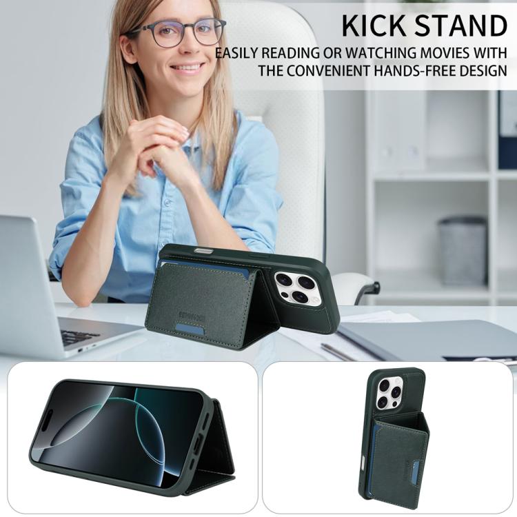 For iPhone 16 Pro Max BETOPNICE Horizontal Flip Detachable MagSafe Wallet Phone Case(Green) - iPhone 16 Pro Max Cases by BETOPNICE | Online Shopping UK | buy2fix