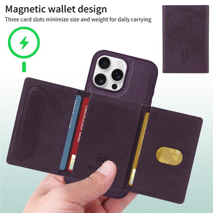 For iPhone 16 Pro Max BETOPNICE Horizontal Flip Detachable MagSafe Wallet Phone Case(Purple) - iPhone 16 Pro Max Cases by BETOPNICE | Online Shopping UK | buy2fix
