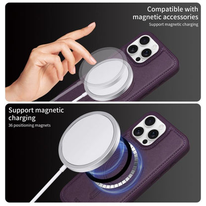For iPhone 16 Pro Max BETOPNICE Horizontal Flip Detachable MagSafe Wallet Phone Case(Purple) - iPhone 16 Pro Max Cases by BETOPNICE | Online Shopping UK | buy2fix
