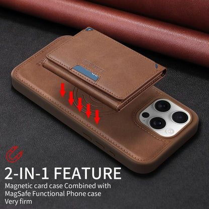For iPhone 16 Pro Max BETOPNICE Horizontal Flip Detachable MagSafe Wallet Phone Case(Brown) - iPhone 16 Pro Max Cases by BETOPNICE | Online Shopping UK | buy2fix