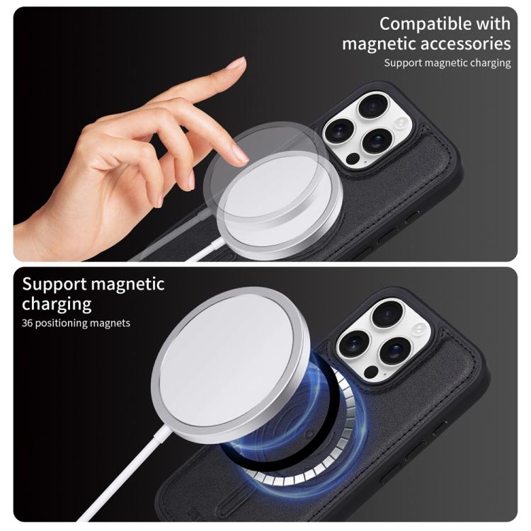 For iPhone 16 Pro BETOPNICE Horizontal Flip Detachable MagSafe Wallet Phone Case(Black) - iPhone 16 Pro Cases by BETOPNICE | Online Shopping UK | buy2fix