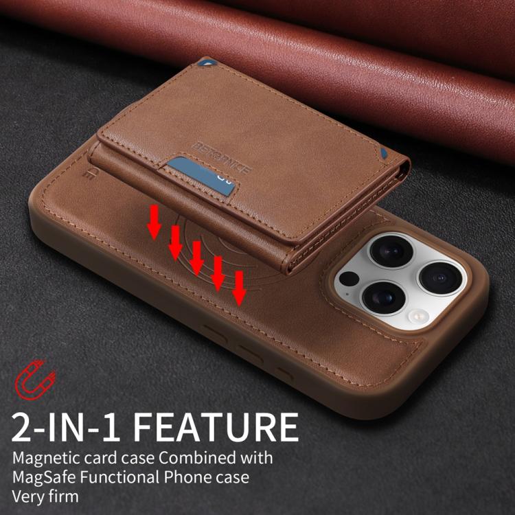 For iPhone 16 Pro BETOPNICE Horizontal Flip Detachable MagSafe Wallet Phone Case(Brown) - iPhone 16 Pro Cases by BETOPNICE | Online Shopping UK | buy2fix