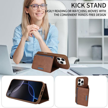 For iPhone 16 Pro BETOPNICE Horizontal Flip Detachable MagSafe Wallet Phone Case(Brown) - iPhone 16 Pro Cases by BETOPNICE | Online Shopping UK | buy2fix